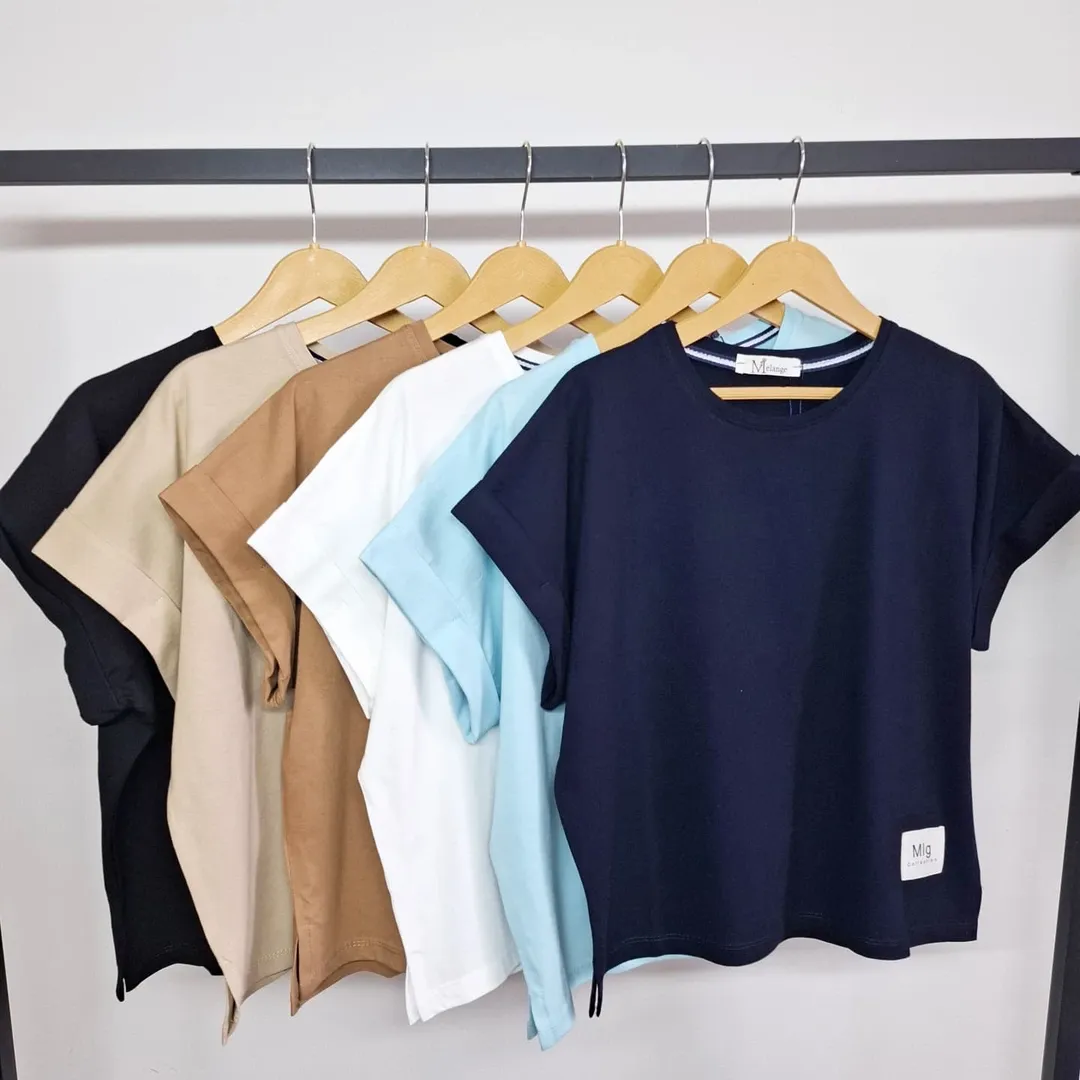 تیشرت کراپی آستین پاکتی